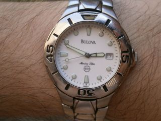 Gents Wristwatch Bulova Marine Star 100 M Quartz Watch Miyota 1m12