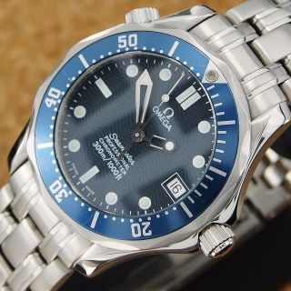 Authentic Omega Seamaster Professional 300m Wave Dial Automatic Mens Wrist Watch