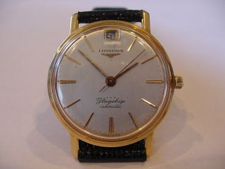 1961 Longines 18k Solid Gold 3408 Flagship Date At 12 Caliber 341