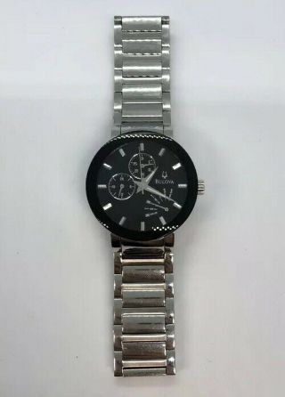 Bulova C8671463 Futuro 40mm Stainless Steel Case Wrist Watch Black Face 7 - 1/4 "