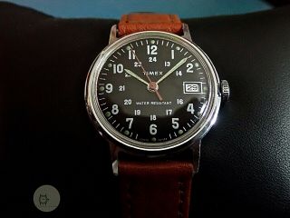 Popular vintage military type watch Timex sprite GB recent service 1974 M25 r2 2