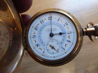 Waltham Antique Gents Gold Plated Full Hunter Pocket Watch