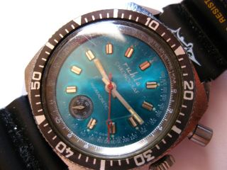 Ruhla Chronograf Chronograph Vintage Diver Style Watch Gdr Germany