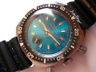 Ruhla Chronograf Chronograph Vintage Diver STYLE Watch GDR Germany 3