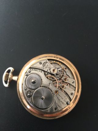 1909 Illinois 12s,  15j,  Open Face Antique Pocket Watch Runs 4