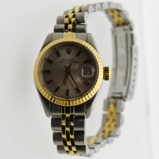 1979 Ladies Rolex 6917 Gold Stainless 2 Toned Oyster Date Silver Dial 2