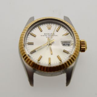 1979 Ladies Rolex 6917 Gold Stainless 2 Toned Oyster Date Silver Dial 8