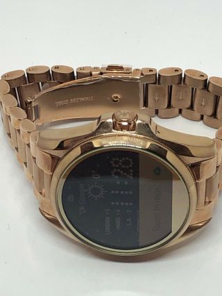 Michael Kors MKT5004 Women ' s Bradshaw Rose Gold Tone Dial Smart Watch Bb937 6