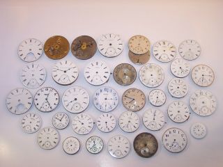 Vintage Pocket Watch Movements,  Dials & Parts,  Elgin Waltham Rockford Hampden,