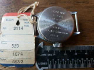 Vintage Nos Elgin Military Type A - 11 W/tag.  Case,  Caseback,  Crystal,  Crown,  Pin