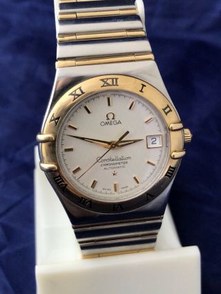 Omega Constellation Chronometer Automatic Ss/18k Gold Ref Id 368.  1201 Mens Watch