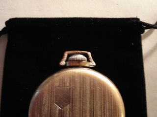 Vintage 16S Pocket Watch Hudson Auto Theme Dial Runs Well. 6