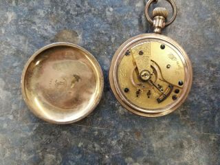 Vintage Elgin Pocket Watch Bw Raymond Model 5 17j 18s Goldfilled C1890 Grade 77