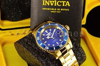 24763 Invicta Pro Diver 40MM Royal Blue Dial AUTOMATIC Gold Tone SS Bracelet Wat 3
