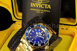 24763 Invicta Pro Diver 40MM Royal Blue Dial AUTOMATIC Gold Tone SS Bracelet Wat 4
