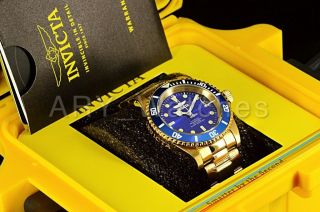 24763 Invicta Pro Diver 40MM Royal Blue Dial AUTOMATIC Gold Tone SS Bracelet Wat 5