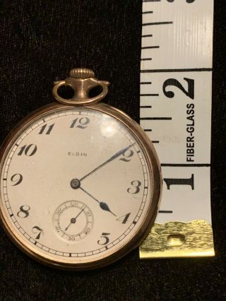 Vintage Elgin 10k Gold Filled Case 17 Jewel Pocket Watch / Not 2
