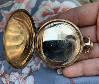 Vintage Elgin 10k Gold Filled Case 17 Jewel Pocket Watch / Not 5