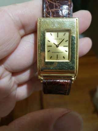 Tiffany & Co.  The Schlumberger Watch 18k Yellow Gold Unisex Wristwatch,