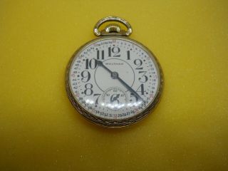 Antique Waltham Pocket Watch.  17 Jewel.  Sz.  16s.  Runs Good