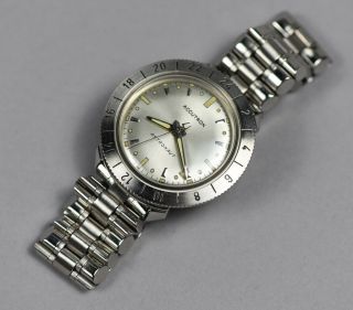 Vintage BULOVA ACCUTRON Astronaut Stainless M3 Watch Bullet Band SILVER DIAL 4
