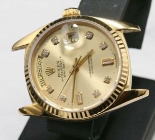 Style of Rolex 118238,  Custom Made After Market 18K Solid Yellow Gold Day - Date 11