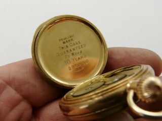 VINTAGE c1920 SMALL SIZE GOLD FILLED LANCASHIRE WATCH CO PRESCOT POCKET WATCH 7
