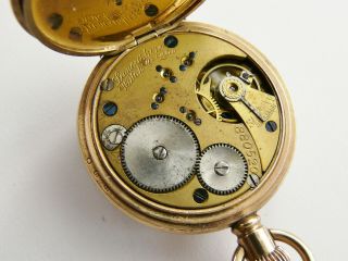 VINTAGE c1920 SMALL SIZE GOLD FILLED LANCASHIRE WATCH CO PRESCOT POCKET WATCH 8