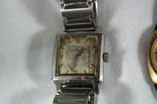 2 Vintage Tissot Automatic Wrist Watches SQUARE & Seven repair 2