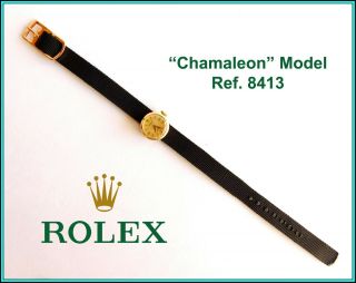 Vintage Ladies Rolex Precision " Chameleon " Ref 8413 18k Gold Case -