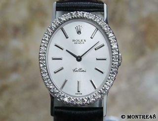 Rolex 3803 Swiss Made Luxury Lady Diamonds 18k Solid Gold 1971 Watch As332