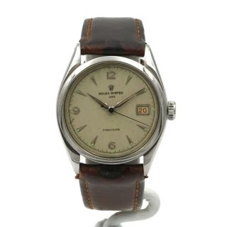 Vintage Rolex Oyster Date Precision 6094 17 Jewel S/s Mens Wrist Watch 6450