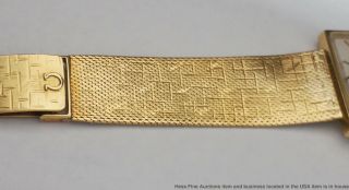 Cool Art Deco Geometric Lines 18k Gold Mens Omega Dress Watch Cal 620 w Box 9