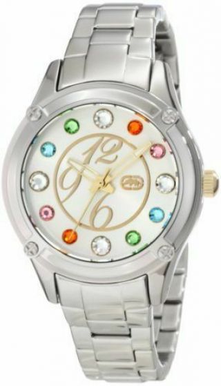 Marc Ecko Womens Rhino Fashion Color - Infused Crystal Accented Bracelet Watch