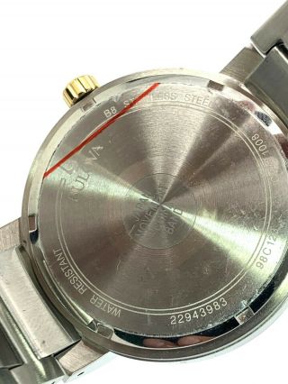 Bulova Men’s Classic Two Tone Stainless Steel Blue Dial Watch Quartz 98C123 5