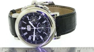 Gerald Genta Chrono Sport CH8.  X.  10 SS automatic chronograph men ' s watch w/ date 5