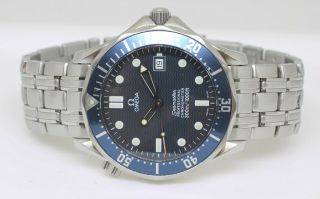 Auth Omega Seamaster Pro 300m Full Size 2531.  80 Automatic Mens Watch Blue Dial 4