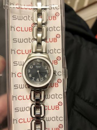 Swatch Irony White Chain Silver Dial Stainless Steel Ladies Watch YSS254G 2