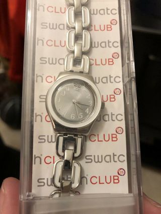 Swatch Irony White Chain Silver Dial Stainless Steel Ladies Watch YSS254G 4
