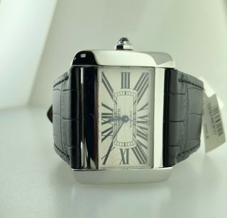 Cartier Tank Divan Automatic Men’s Leather Strap Watch 2612
