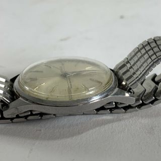 Vintage BENRUS 3021 Silver Shock Absorber Swiss Men ' s Wristwatch Running READ 5