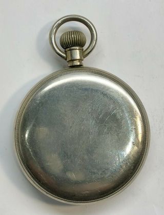 Antique nickel case pocket watch military style 2