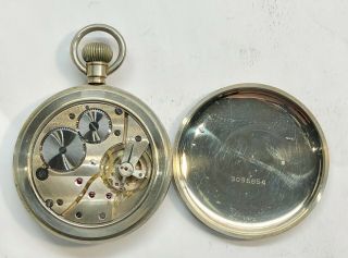 Antique nickel case pocket watch military style 3