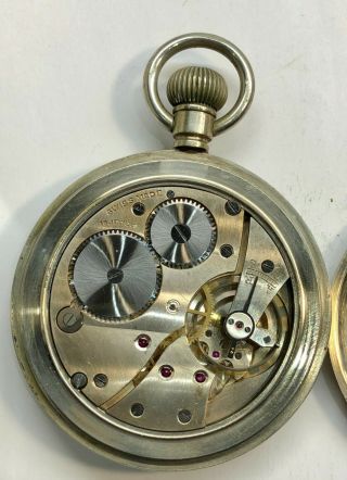 Antique nickel case pocket watch military style 4
