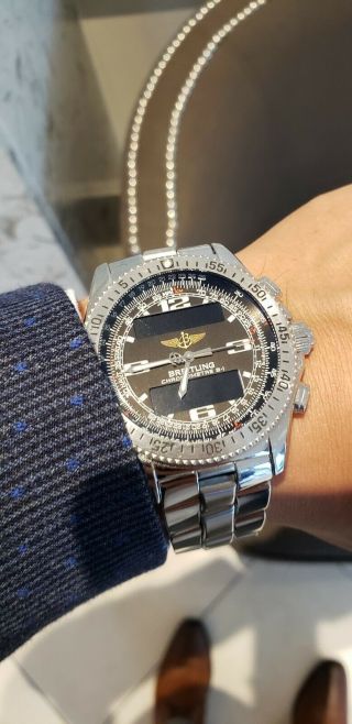 Breitling B - 1 Superquartz Chronograph A78362 43mm Black Stainless Watch