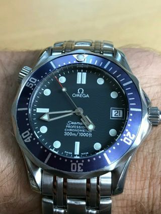 Omega Seamaster 1120 Automatic Watch 36 Mm Blue Wave Steel 2551.  80.  00 Smp 300