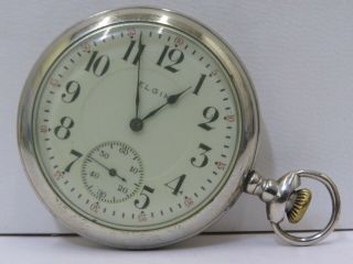 Vintage 1914 Elgin Pocketwatch - 17j - Sz 16 - Grade 386 - Hunter Movement