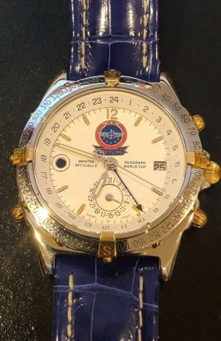 Breitling B15508 Duograph World Cup,  Stainless Steel,  Gold Limited Edition Watch