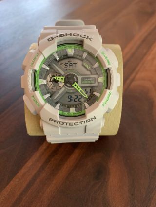 Casio G - Shock Wr20bar Ga - 110ts 5146 Light Gray / Lime Green