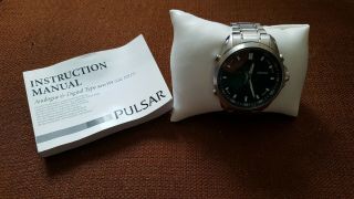 Mens Pulsar Analogue And Digital Watch Silver Series Pp4